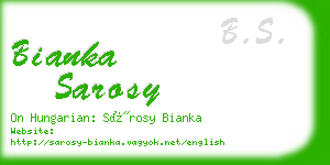 bianka sarosy business card